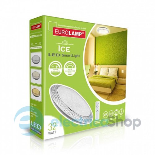 Світлодіодний світильник Eurolamp SMART LIGHT Ice з димером 32W 3000-6000K (LED-SL-32W-N7(deco)