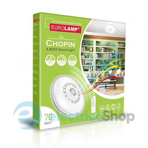 Светодиодный светильник Eurolamp SMART LIGHT Chopin музыкальный 70W 3000-6500K (LED-SLM-70W-N16(deco)