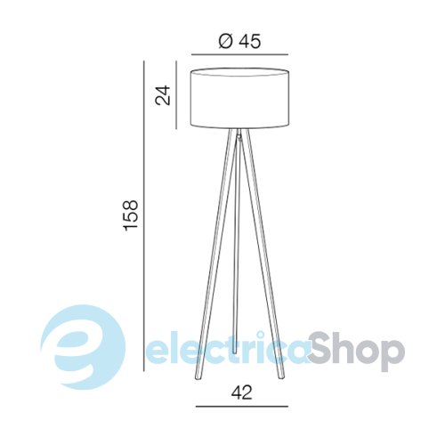 Абажур Azzardo AZ3015 Tripod Wood (без основи)