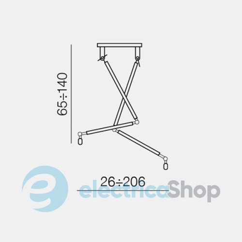 Основание для светильника Azzardo AZ2301 Zyta 2S Pendant Alu (без плафона)