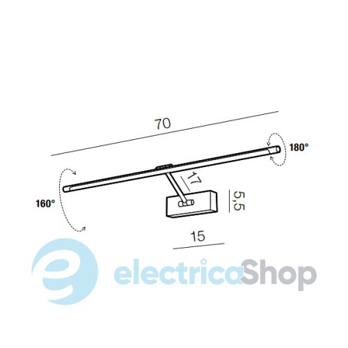 Подсветка для картин Azzardo AZ2656 Davinci 70 LED