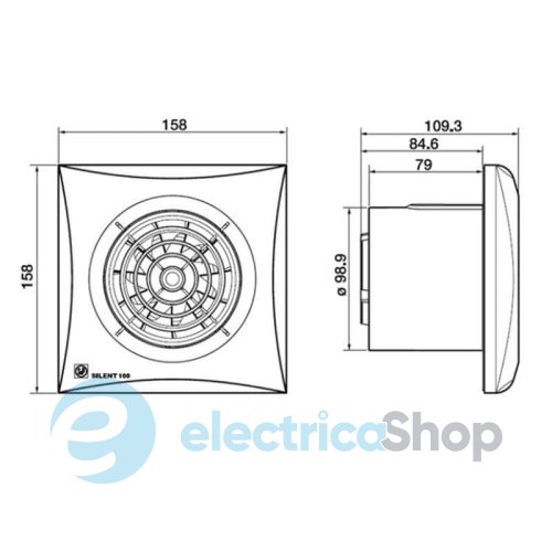 Вентилятор SILENT-100 CHZ (230V 50Гц)