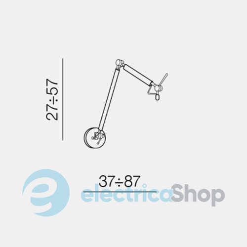 Основа для бра Azzardo Zyta S Wall Alu AZ2295 (без плафона)