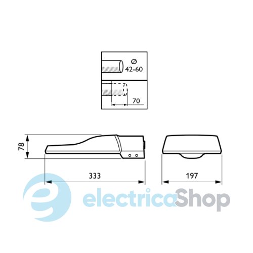 Консольний вуличний світильник Philips BRP101 LED37/740 DM CoreLine Malaga