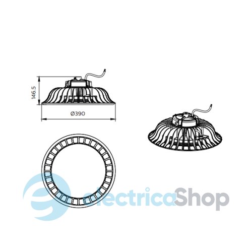 Промисловий підвісний світильник BY235P LED200/NW PSU WB RU Philips Highbay