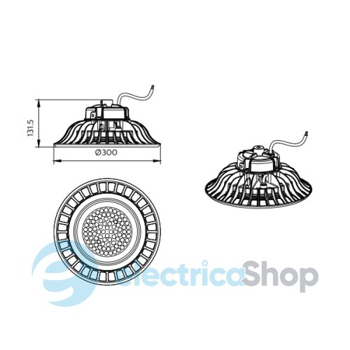 Промисловий підвісний світильник BY235P LED100/NW PSU WB RU Philips Highbay Polycarbonate