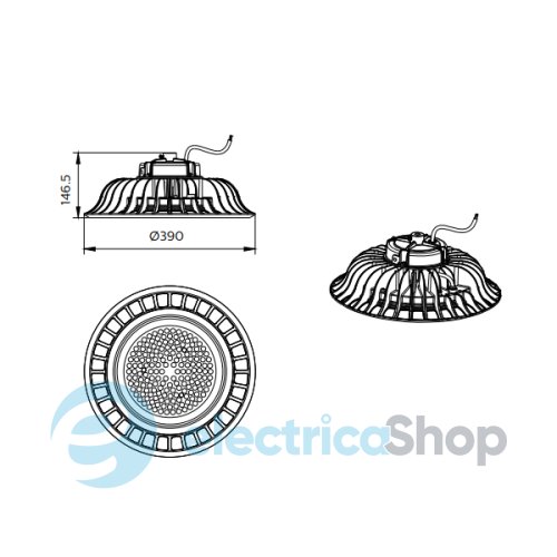 Промисловий підвісний світильник BY235P LED200/NW PSU WB RU Philips Highbay Polycarbonate