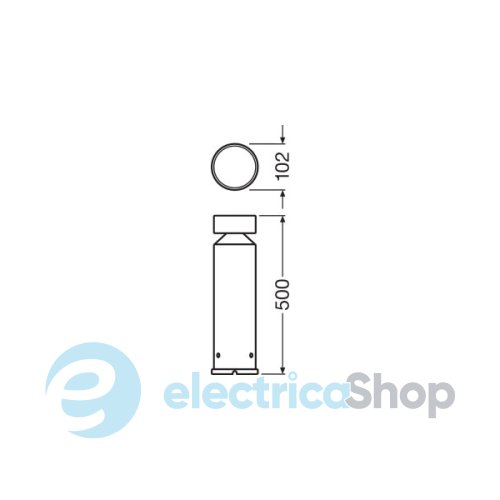 Садовий стовпчик Ledvance Outdoor Bollard 500 Pole 6W 3000K IP44 SST
