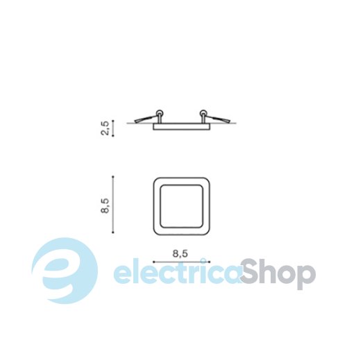 Світильник Azzardo Slim Square 9 LED AZ2830 3000K