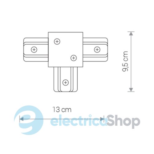 Конектор Т-подібний Nowodvorski 8834 PROFILE RECESSED T-CONNECTOR WHITE