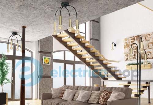 Люстра LUMINEX 0506 Loppe black/gold