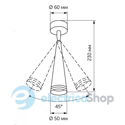 Светильник Светкомплект DL-CON 07 7W BK