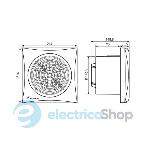 Вентилятор SILENT-300 CRZ SILVER (230V 50Гц)