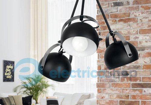 Люстра LUMINEX 0966 Ovo black/chrome