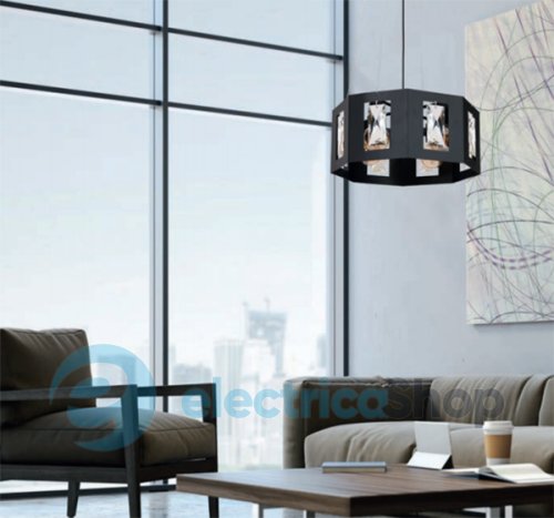 Люстра LUMINEX Kristall black 7182