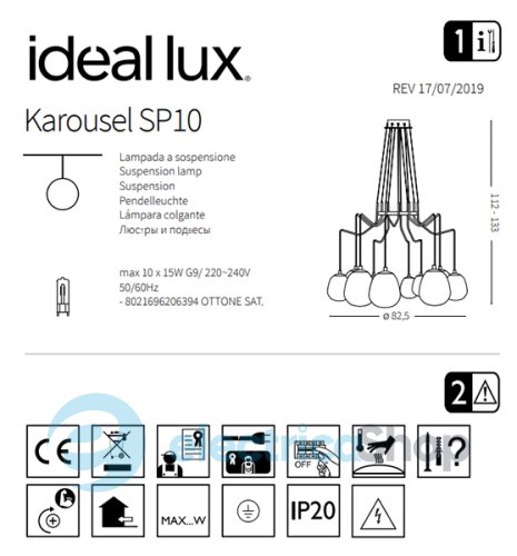 Люстра Ideal Lux 206394 Karousel SP10