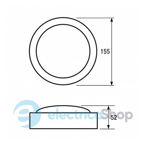 Світлодіодний світильник Eurolamp ЖКГ круглий накладний 8W 5500K (LED-NLR-08/55(P)