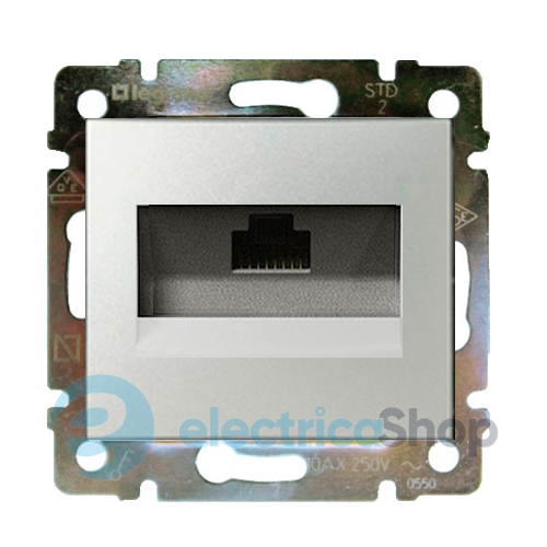 Компьютерная розетка 1хRJ45 5кат UTP 770238 Legrand Valena, цвет алюминий