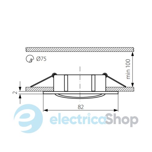 Точковий світильник Kanlux VIDI CTC-5515-PN (02787)
