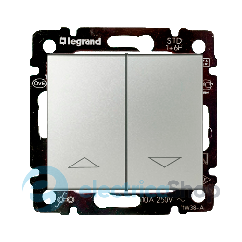Перемикач 2-кл. до жалюзі для серії Valena Classic Legrand 770114 алюміній