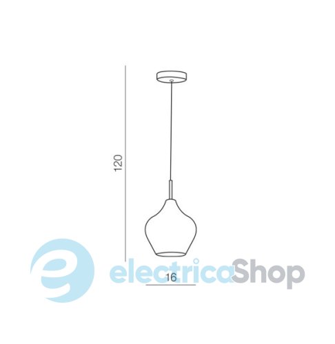 Підвісний світильник AZzardo Amber Milano 1 AZ2148 chrome
