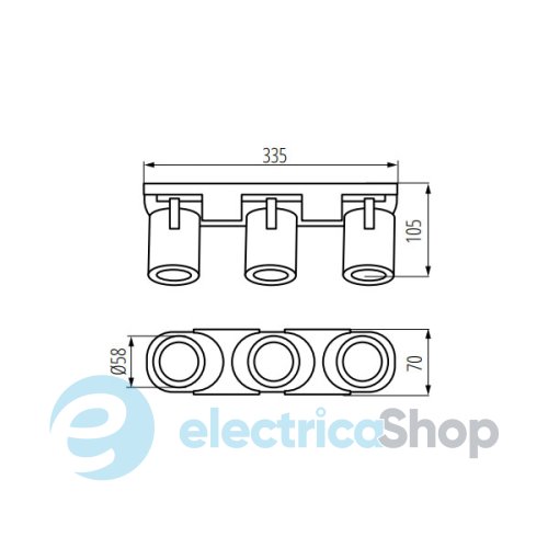 Спотовий світильник Kanlux 29125 Laurin EL-3IB
