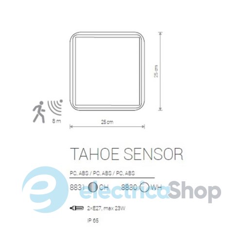 Настенный светильник Nowodvorski TAHOE SENSOR 8830 с датчиком движения