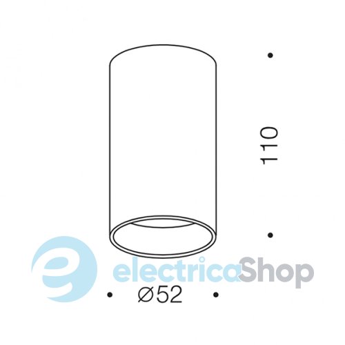 Точковий світильник LTX TUB M LED 9W, 3000К (02.0511.9.930.WH)