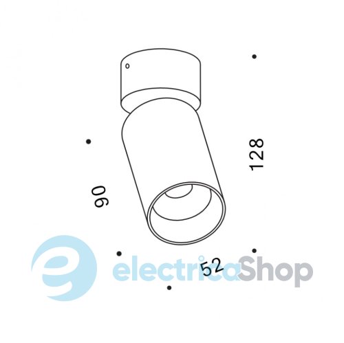 Точковий світильник LTX TUB M LED 9W, 3000К (02.0591.9.930.WH)