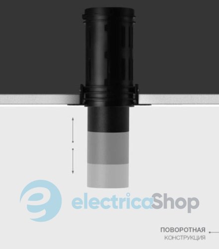 Вбудований світильник LTX TUB M IN LED 9W, 3000К (01.0590.9.930.BK)