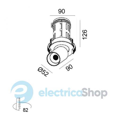 Вбудований світильник LTX TUB M IN LED 9W, 3000К (01.0590.9.930.WH)