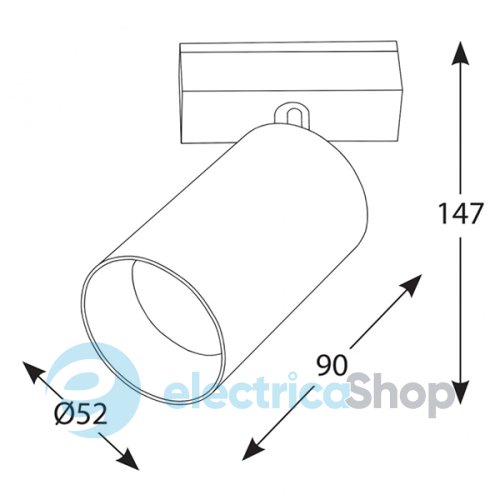 Трековий світильник LTX IN LINE TUB M LED 14W, 3000К (06.0591.14.930.WH)