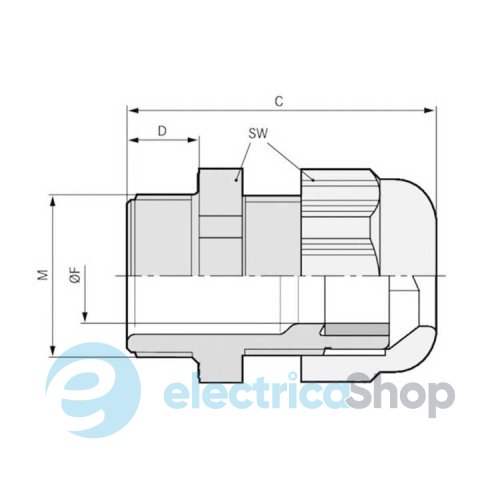 Сальник для кабеля SKINTOP ST-M 25X1,5 RAL 9005 BK