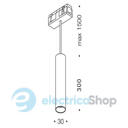 Трековий світильник LTX IN LINE TUB S LED 8W, 3000К (06.0331.8.930.WH) pendant