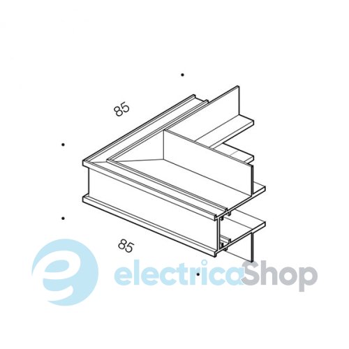 Соединитель встроенный LTX IN LINE CORNER внутренний белый (06.R90IN.WH)