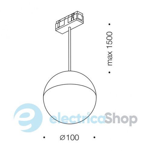 Трековий світильник LTX IN LINE BALL M LED 7W, 3000К, білий (06.1000.7.930.WH)
