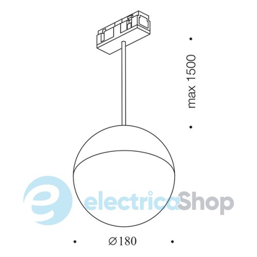 Трековий світильник LTX IN LINE BALL L LED 28W, 3000К, білий (06.1800.28.930.WH)