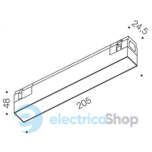 Трековый светильник LTX IN LINE LINEA LED 6W, 4000К, черный (06.2050.6.940.BK)