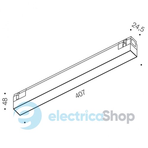 Трековий світильник LTX IN LINE LINEA LED 11W, 3000К, чорний (06.4070.11.930.BK)