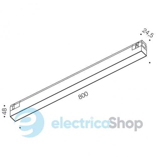 Трековий світильник LTX IN LINE LINEA LED 18W, 4000К, чорний (06.8000.18.940.BK)