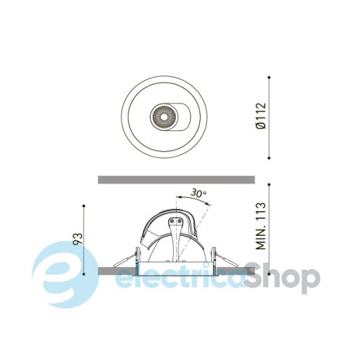 Врізний стельовий світильник Arkoslight A271-11-21W Pointer