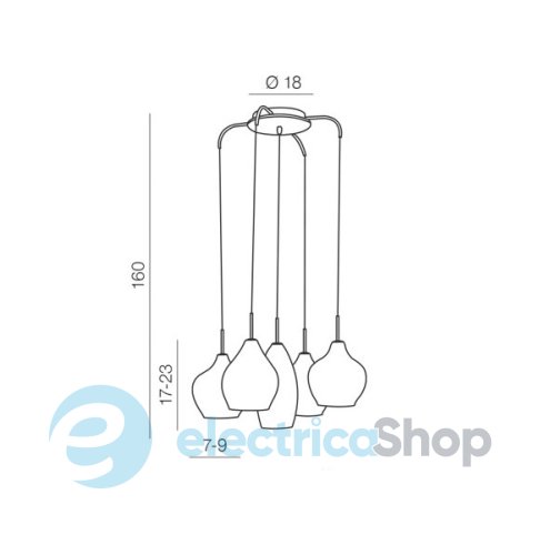 Підвісний світильник AZzardo Amber Milano AZ3076 clear