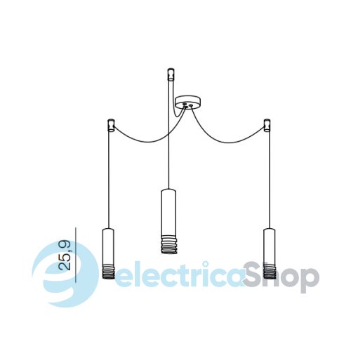 Підвісний світильник AZzardo Locus L pendant 3 AZ3402 black