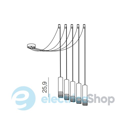 Підвісний світильник AZzardo Locus L pendant 5 AZ3406 white