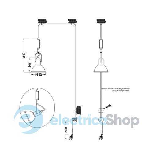 Подвесной светильник TRIO 305170131 CARLOTTA