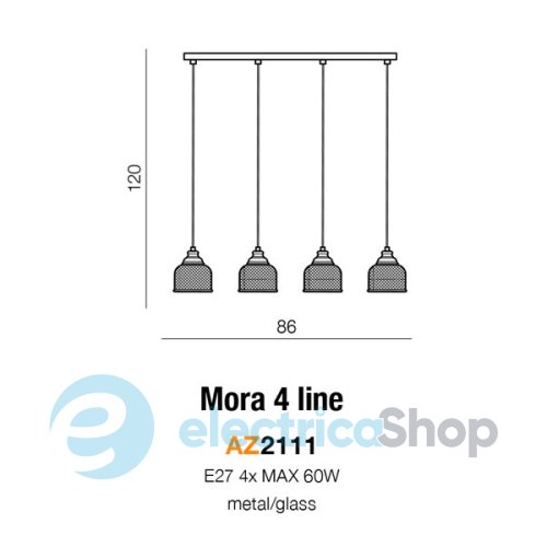 Підвісний світильник AZzardo Mora 4 Line AZ2111