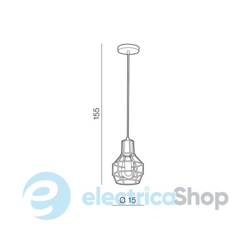 Підвісний світильник AZzardo Carron 1 AZ1659 copper