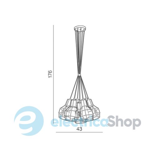 Підвісний світильник AZzardo Carron 7 AZ2142 copper