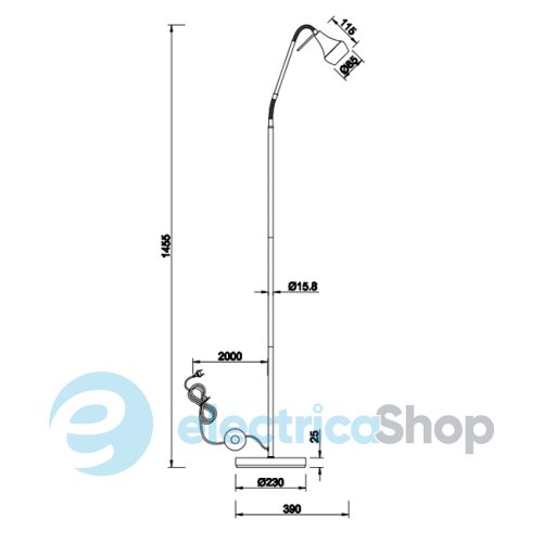 Торшер TRIO TRUMPET 403100104