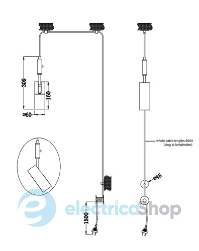 Підвісний світильник TRIO Carla 305470107